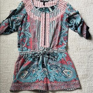 Paisley Print Women's Short One Piece